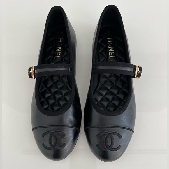 CHANEL 24S BLACK MARY JANES SIZE IT 38 / US 8 NIB! - Picture 4 of 17